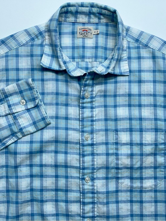 Faherty Other - FAHERTY Button Down Shirt Mens Size Medium Long Sleeve Blue Plaid Huckberry